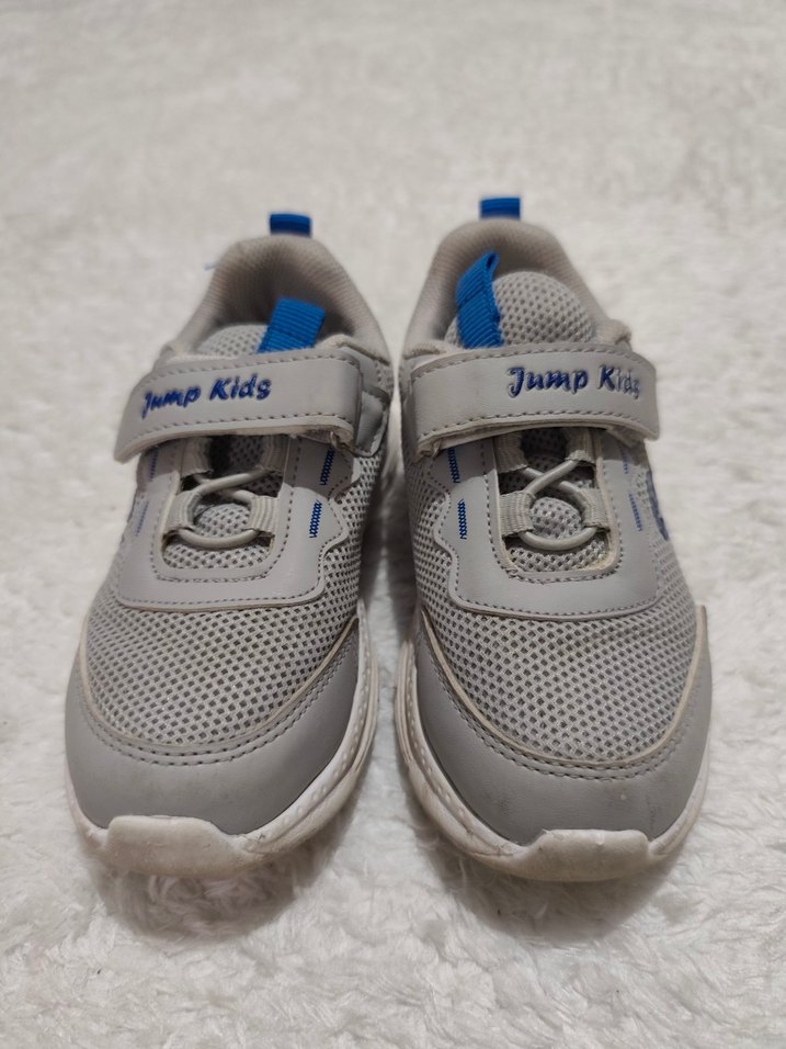 Gri Erkek Çocuk Spor Ayakkabısı Velcro - Görsel 2