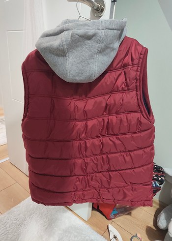 Bordo Fermuarlı Erkek yelek - Görsel 3