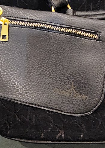 Siyah Nubuk CK Kadın Omuz Çantası - Görsel 5