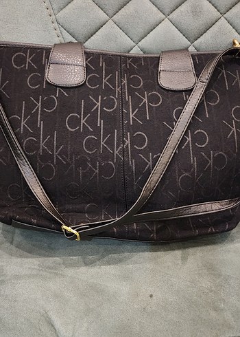 Siyah Nubuk CK Kadın Omuz Çantası - Görsel 2