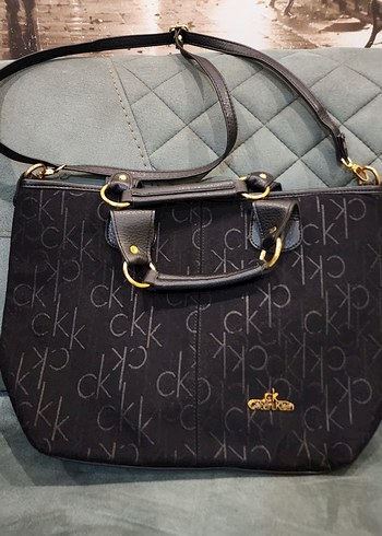 Siyah Nubuk CK Kadın Omuz Çantası - Görsel 4