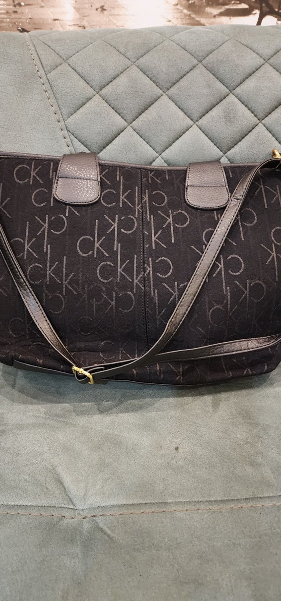 Siyah Nubuk CK Kadın Omuz Çantası - Görsel 2