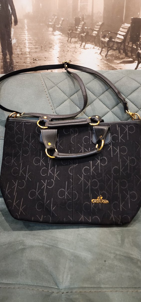 Siyah Nubuk CK Kadın Omuz Çantası - Görsel 4