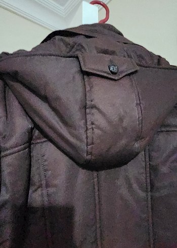 Düğmeli Kahverengi Kadın Kışlık mont - Görsel 3