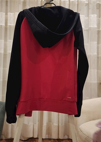 Kırmızı Siyah Fermuarlı Kadın Spor Ceket - Görsel 8