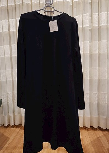 Siyah Uzun Kollu Kadın Elbise - Görsel 2