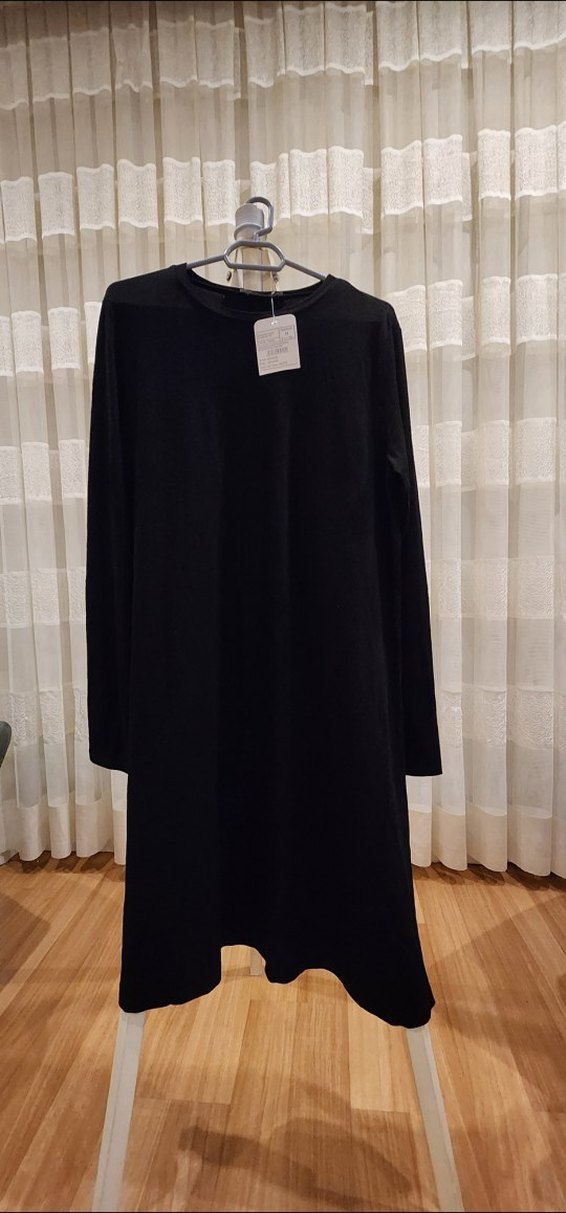 Siyah Uzun Kollu Kadın Elbise - Görsel 2