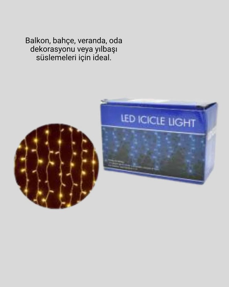 4 Metre Saçaklı LED Işık Perde - Görsel 2