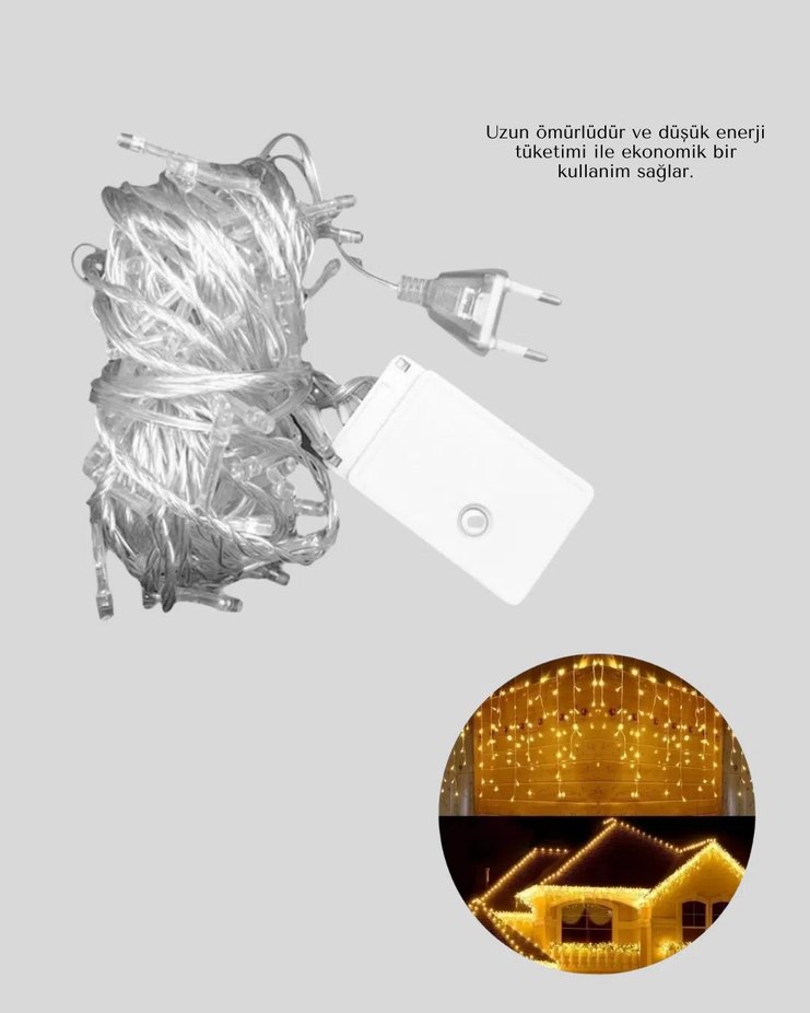 4 Metre Saçaklı LED Işık Perde - Görsel 4