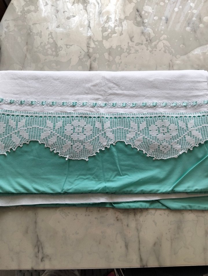 Nakışlı Turkuaz Nevresim Takımı - Görsel 2