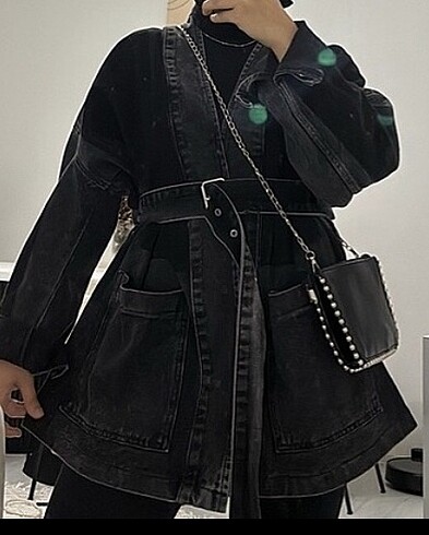 Trendyol & Milla Milla kemerli kot ceket