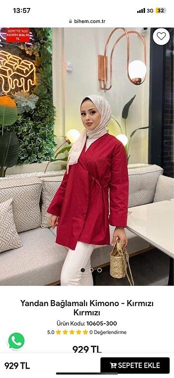Suud Collection Bihem yandan bağlamalı kimono