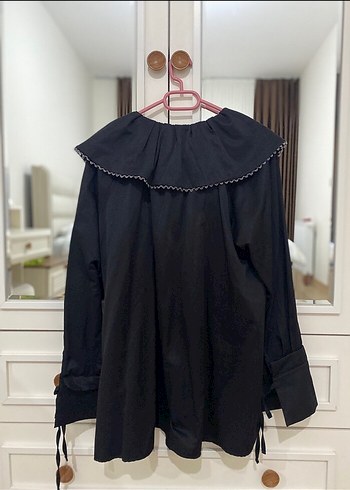 Dantel İşlemeli Siyah tunik - Görsel 3