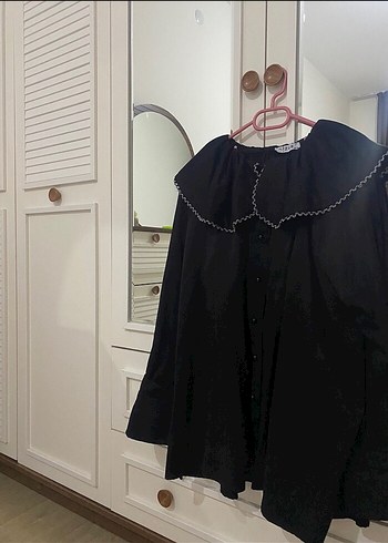 Dantel İşlemeli Siyah tunik - Görsel 2