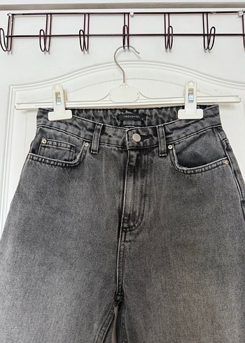34 Beden Gri Kadın Denim Jean Pantolon