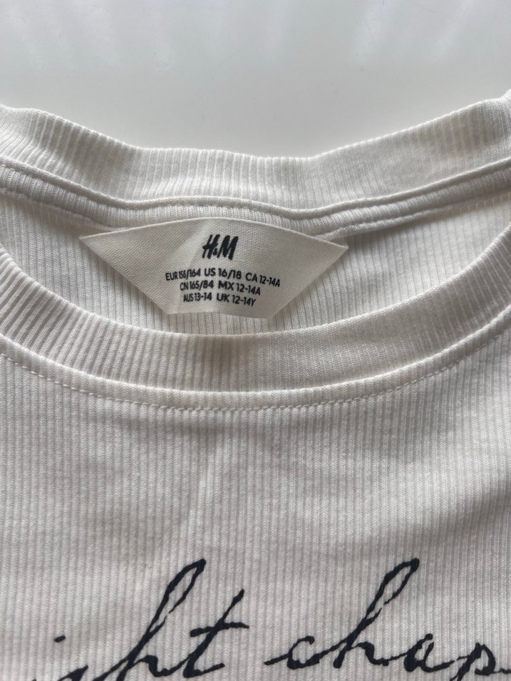 Kız Çocuk Beyaz Baskılı Fiyonk Detaylı Tişört - Görsel 2