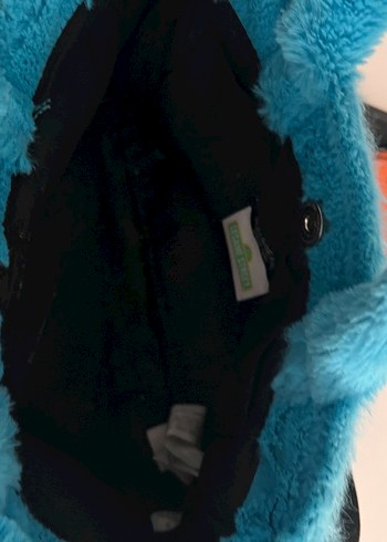 Mavi Peluş Kadın Çanta - Görsel 2