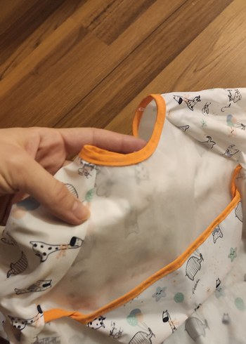 Uzun Kollu Baskılı Bebek Önlüğü - Görsel 6