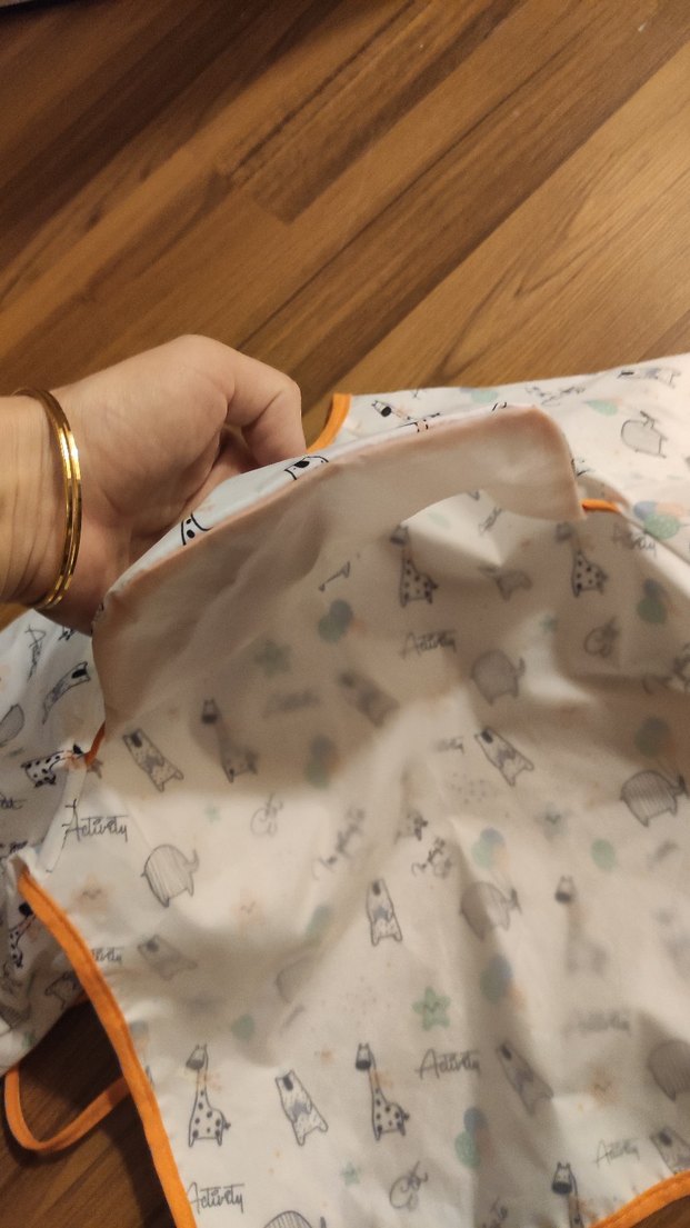 Uzun Kollu Baskılı Bebek Önlüğü - Görsel 3