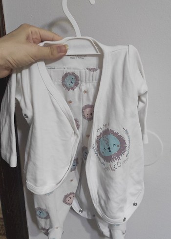 Bebek Erkek Pamuklu Düğmeli Hastane Kıyafeti - Görsel 4