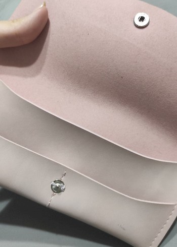 Beden pudra Deri Kadın Clutch Cüzdan