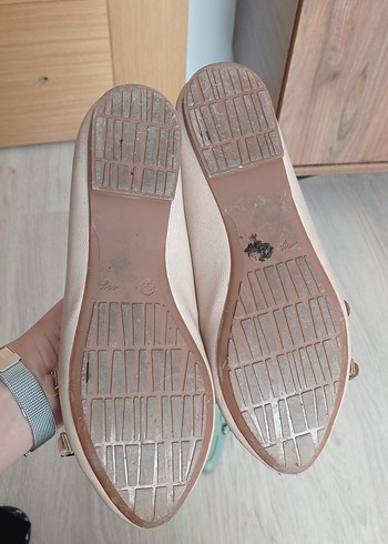 Bej Tokalı Kadın Babet Ayakkabı - Görsel 4