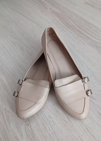 Bej Tokalı Kadın Babet Ayakkabı - Görsel 2