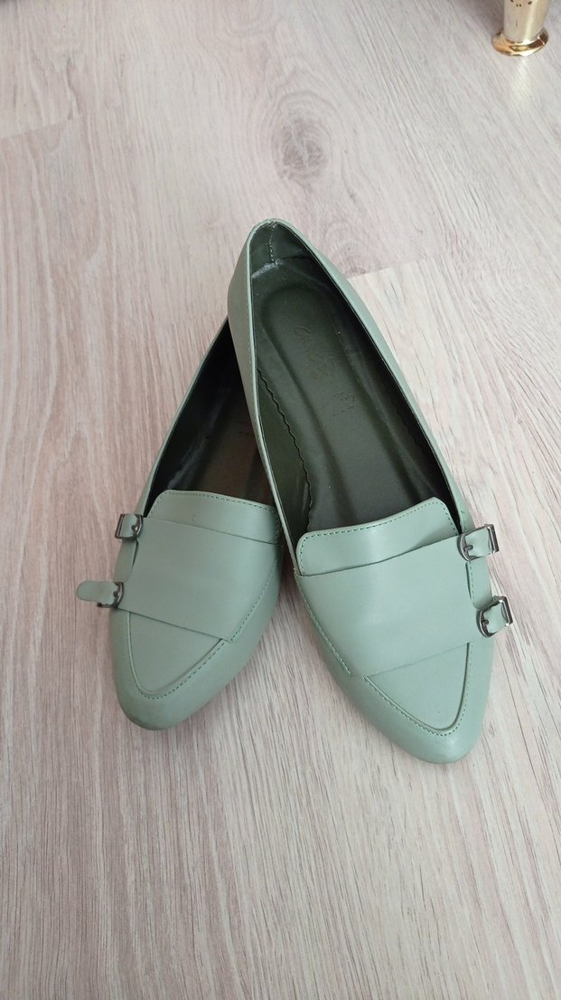 Bej Tokalı Kadın Babet Ayakkabı - Görsel 3