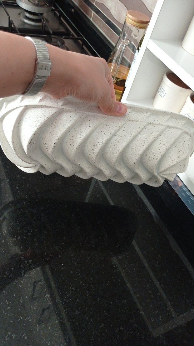 Beyaz Gri Dalga Desenli Kek Kalıbı - Görsel 4