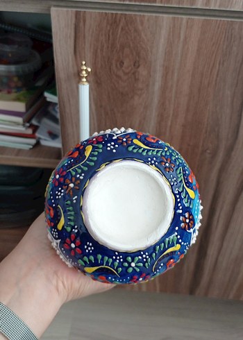 Renkli Turkuaz Seramik Vazo - Görsel 3