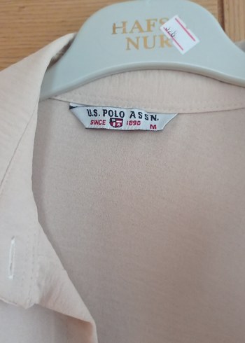 Uzun Kollu Düğmeli Bej uzun tunik Gömlek - Görsel 2