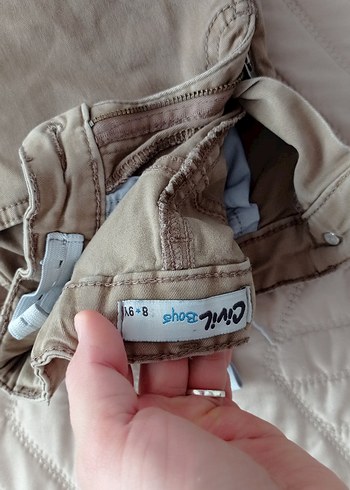 Civil Bej Erkek Çocuk Keten Pantolon - Görsel 3