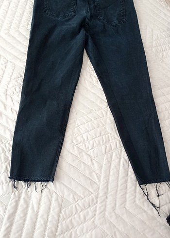 Siyah Normal Boy Kadın Kot Pantolon - Görsel 3