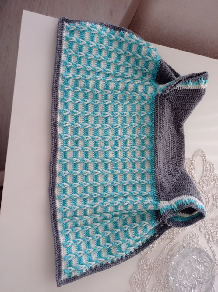 Çocuk Gri Triko Bohem Kolsuz Hırka - Görsel 3