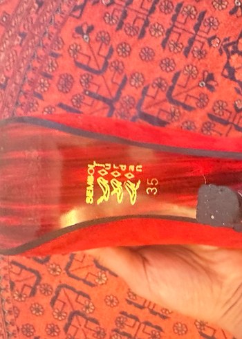 Süet Kırmızı Stiletto Kadın Ayakkabı - Görsel 3