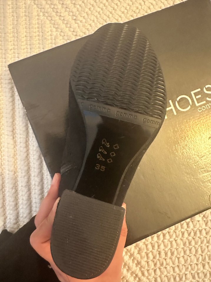 Siyah Topuklu Süet Dizüstü Çizme ( I love Shoes) - Görsel 5