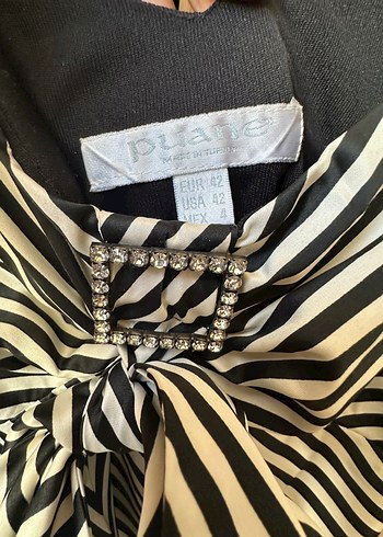 Çizgili Midi Kadın Elbise - Görsel 4