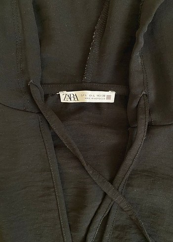 l Beden Zara Siyah Kapüşonlu Salaş Kadın Sweatshirt