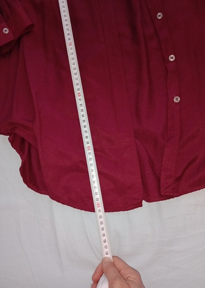 Bordo tunik gömlek - Görsel 2