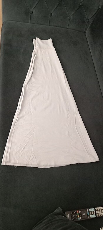 Açık gri renk penye kloş etek - Görsel 2