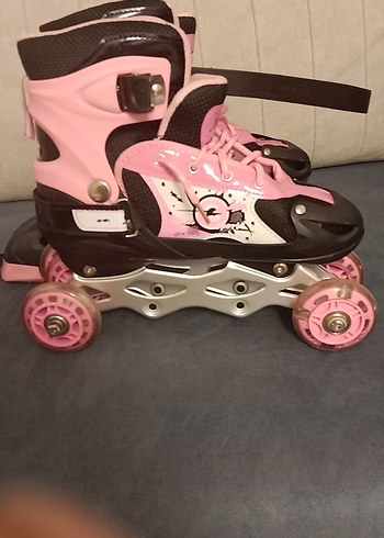 Pembe kız Spor Patenler, Bağcıklı, Baskılı - Görsel 6