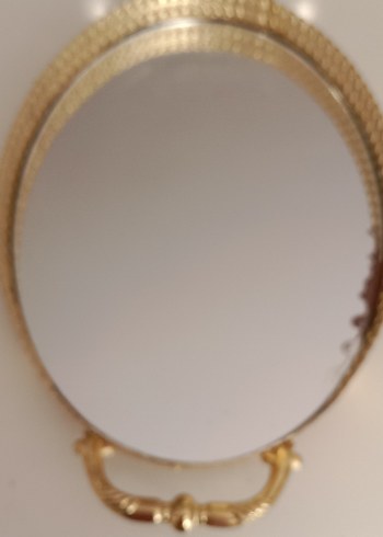 Parlak Altın Renk Oval Aynalı sunum tepsisi - Görsel 3