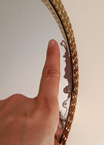 Parlak Altın Renk Oval Aynalı sunum tepsisi - Görsel 4