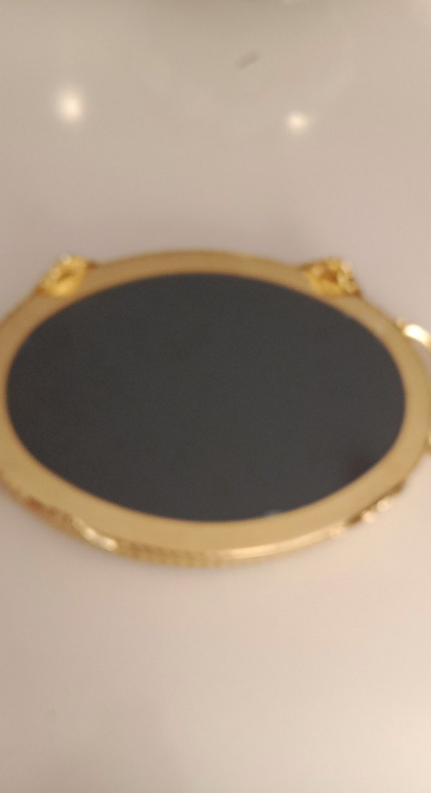 Parlak Altın Renk Oval Aynalı sunum tepsisi - Görsel 5