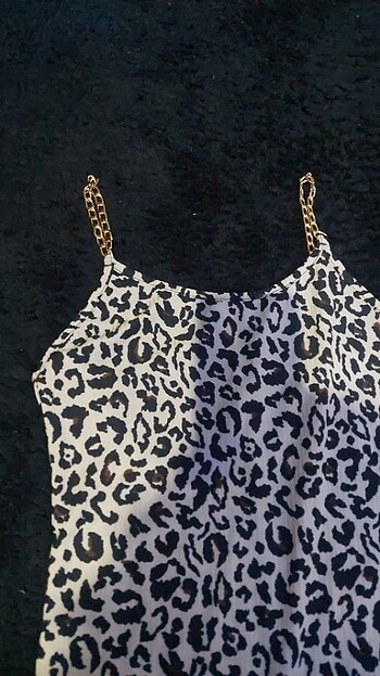 Diğer Yırtmaçlı leopar elbise