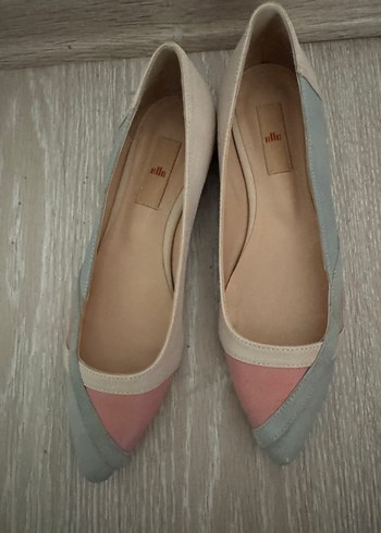 Bej Süet Kadın Dolgu Topuklu Babet - Görsel 2