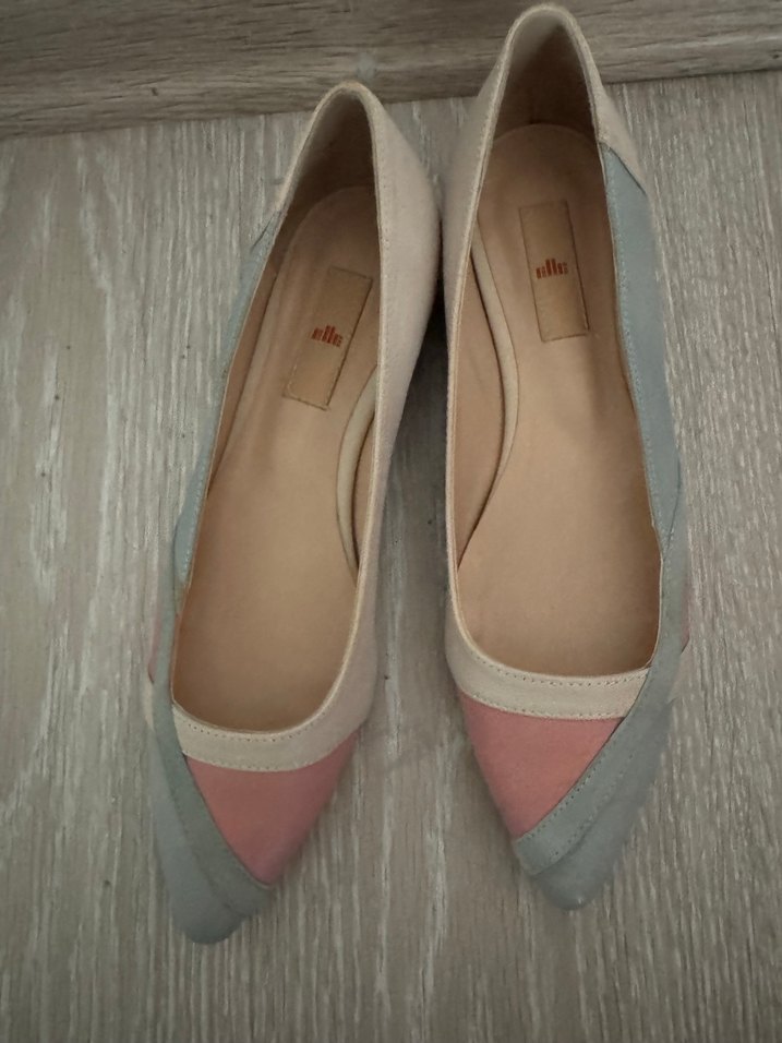 Bej Süet Kadın Dolgu Topuklu Babet - Görsel 2