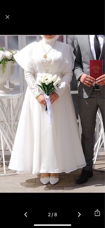 Beyaz nikah elbisesi