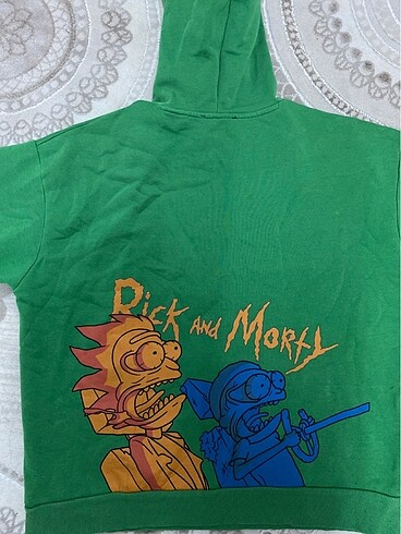 Mavi oversize fit rick and morty erkek sweatshirt