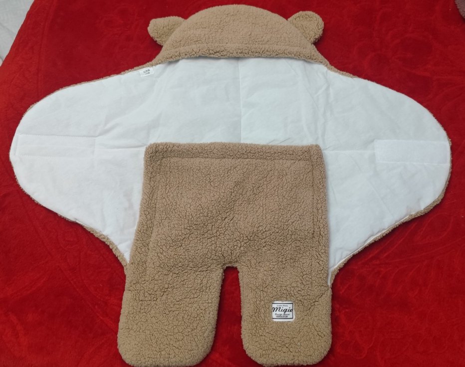 0-4 Ay Kapuçino Wellsoft Ayıcık Kundak sıfır ayarında . - Görsel 2